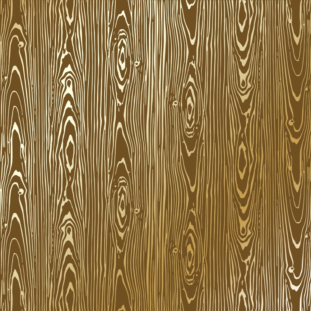 Аркуш одностороннього паперу з фольгуванням, дизайн Golden Wood Texture, Milk chocolate, 30,5см х 30,5см, Фабрика Декору
