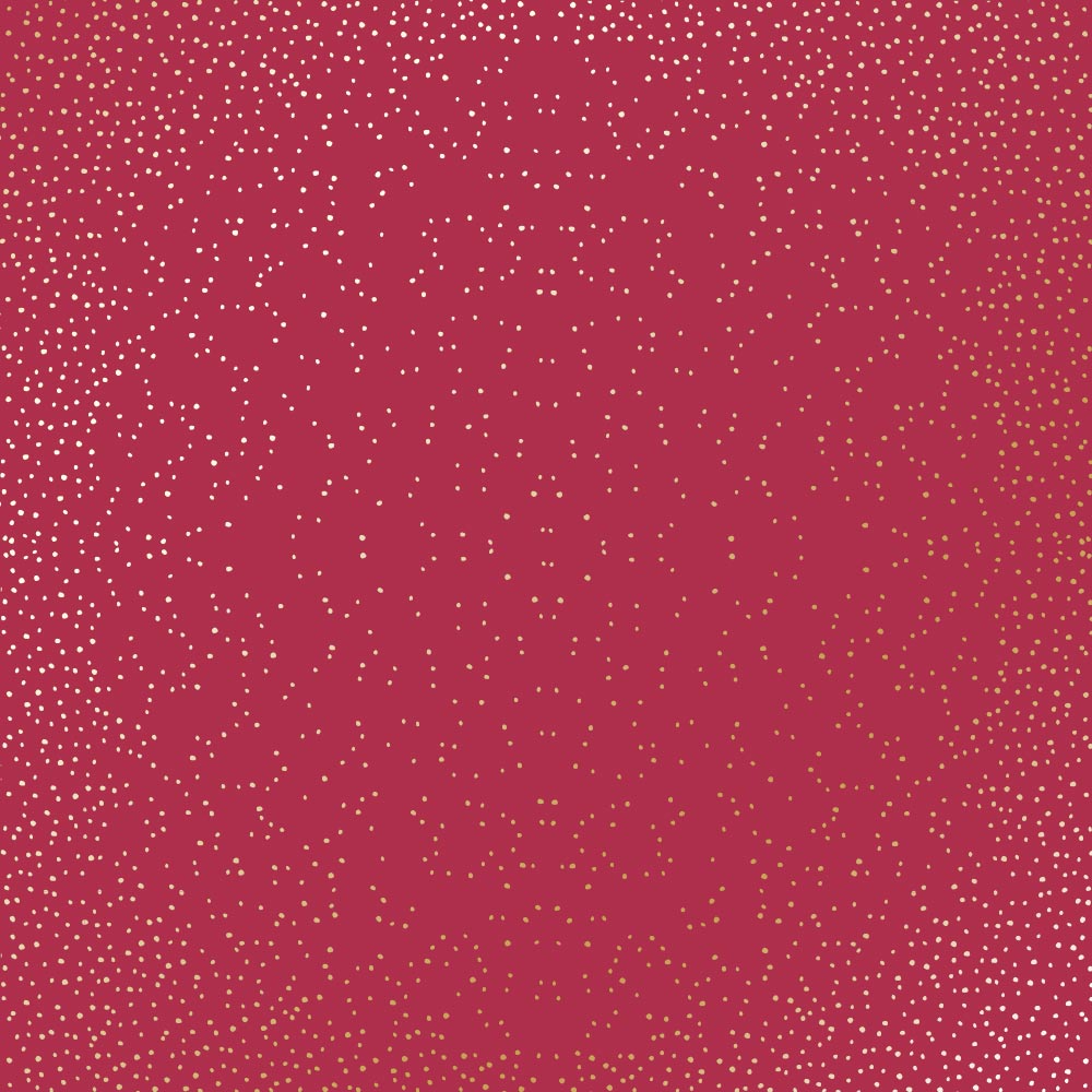 Лист односторонней бумаги с фольгированием Golden Mini Drops, color Blackberry 30,5х30,5 см, Фабрика Декора