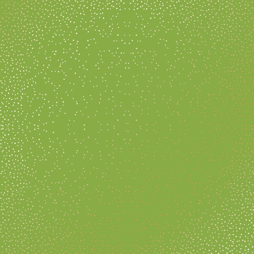Лист одностороннього паперу з фольгуванням Golden Mini Drops, color Bright green 30,5х30,5 см, Фабрика Декору