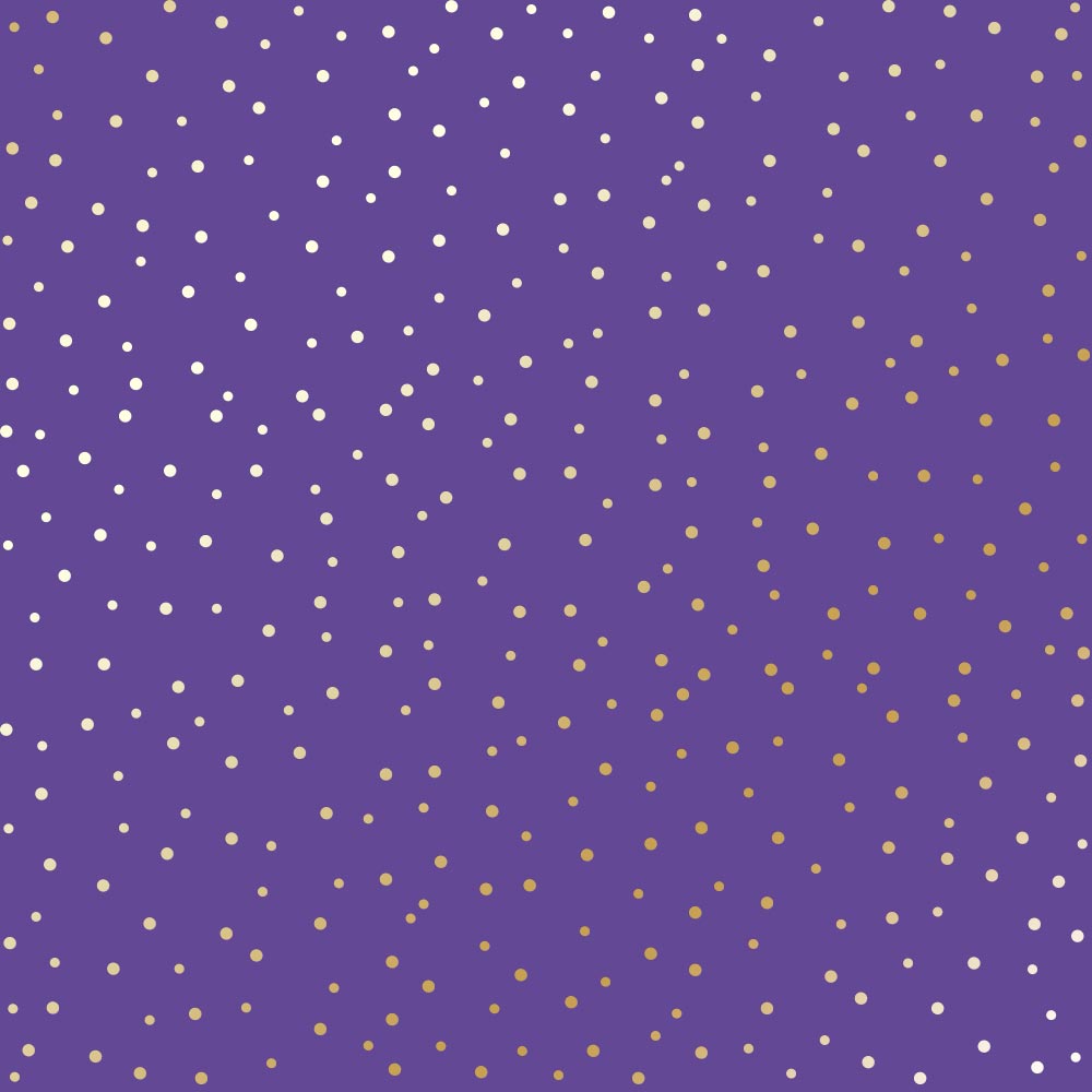 Лист односторонней бумаги с фольгированием Golden Drops, color Lavender 30,5х30,5 см, Фабрика Декора