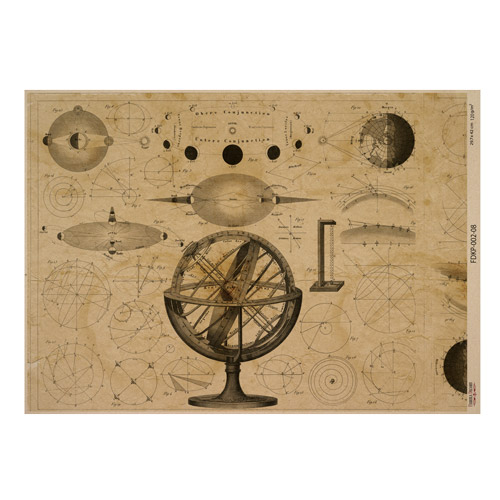 Набір одностороннього крафт-паперу для скрапбукінгуMechanics and steampunk 42x29,7 см, 10 аркушів, Фабрика декору