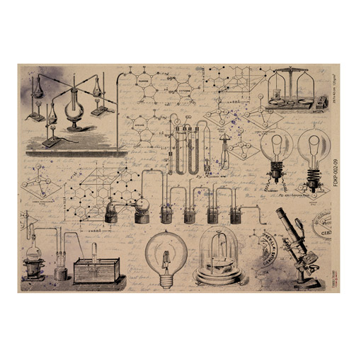 Набір одностороннього крафт-паперу для скрапбукінгуMechanics and steampunk 42x29,7 см, 10 аркушів, Фабрика декору