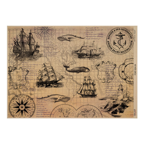 Набір одностороннього крафт-паперу для скрапбукінгу Maps of the seas and continents 42x29,7 см, 10 аркушів, Фабрика декору