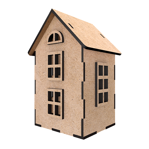 Заготовка для декорирования Домик-11 #350 с LED свечой, Фабрика Декору