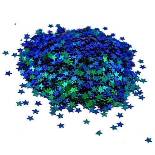 Пайетки Stars mini - 023, 20 гр, 30 мл, зеленый, синий перламутр, Фабрика Декора