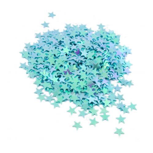 Паєтки Stars - 106, 20 гр, 30 мл, блакитний, зелений перламутр, Фабрика Декору