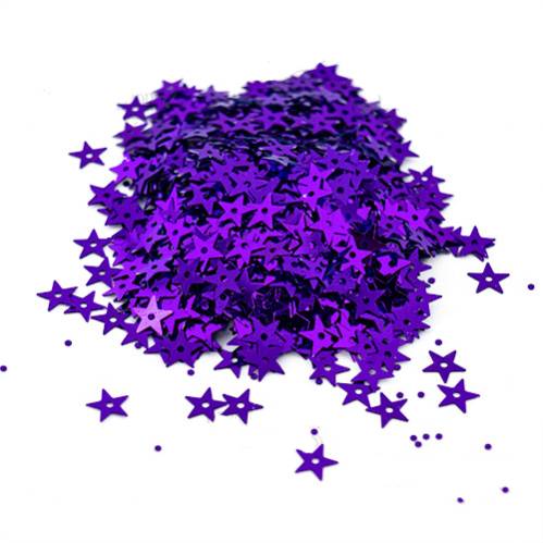 Паєтки Stars - 118, 20 гр, 30 мл, фіолетовий, Фабрика Декору