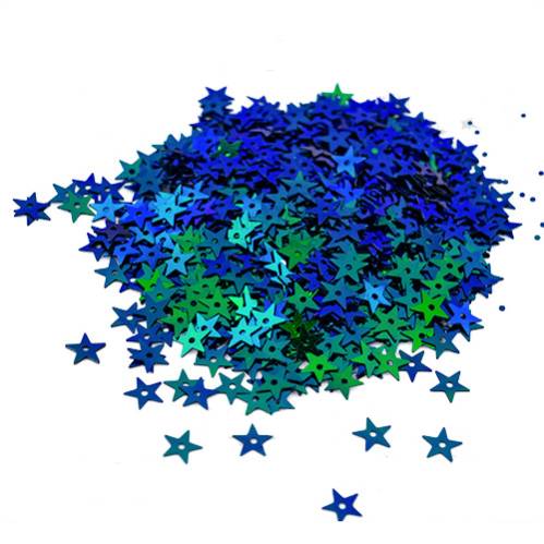 Пайетки Stars - 123, 20 гр, 30 мл, зеленый, синий перламутр, Фабрика Декора