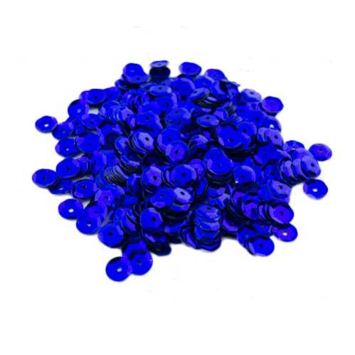 Пайетки Round rosettes - 207, 20 гр, 30 мл, синий металлик, Фабрика Декора
