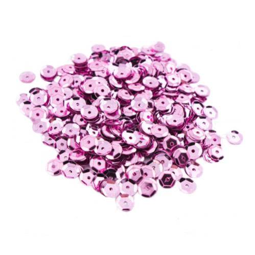 Паєтки Round rosettes - 211, 20 гр, 30 мл, темно-рожевий, металік, Фабрика Декору