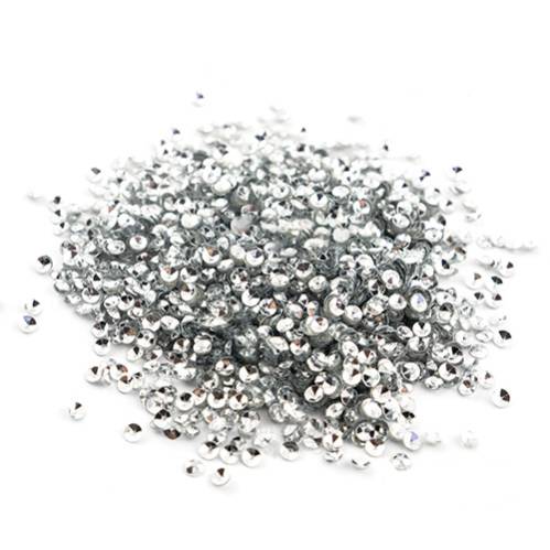 Паєтки Round cups - 305, 20 гр, 30 мл, срібло, металік, Фабрика Декору