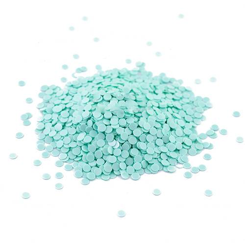 Паєтки Round flat - 413, 20 гр, 30 мл, м'ятний, Фабрика Декору
