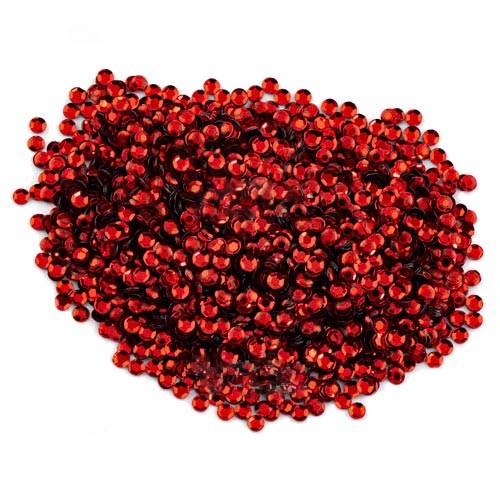 Паєтки Round rosettes mini - 511, 20 гр, 30 мл, червоний, металік, Фабрика Декору