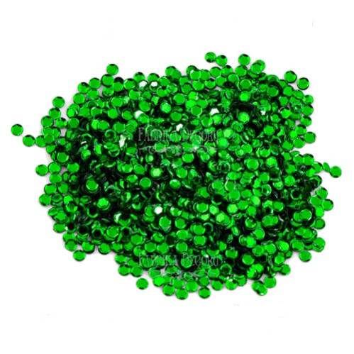 Паєтки Round rosettes mini - 513, 20 гр, 30 мл, зелений, металік, Фабрика Декору