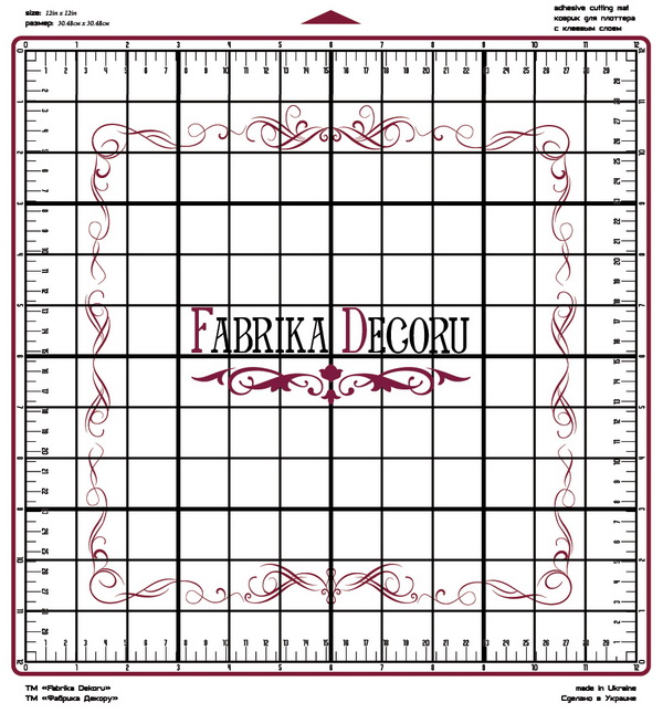 Універсальний килимок для плоттера 12"x12", Прозорий, Фабрика Декору