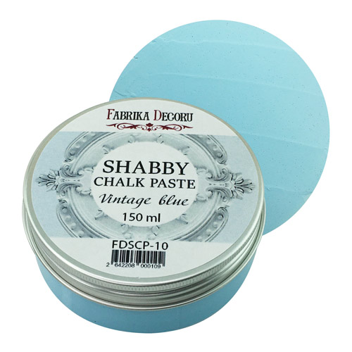 Меловая паста, Shabby Chalk Paste, Винтажно-голубая, 150 мл, Фабрика Декора
