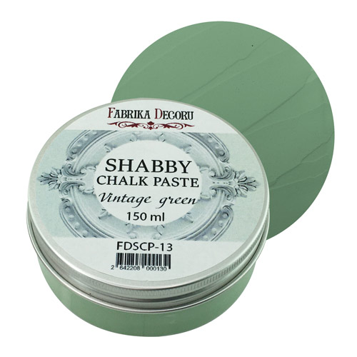 Крейдяна паста, Shabby Chalk Paste, Вінтажна зелень, 150 мл, Фабрика Декору