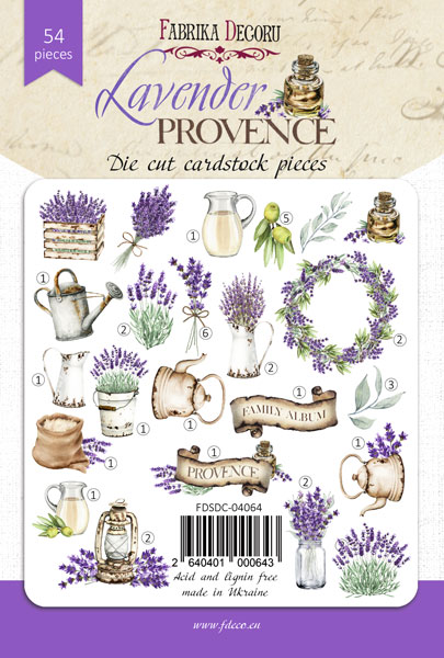 Набір вирубування, Lavender provence, 54 шт, Фабрика Декору