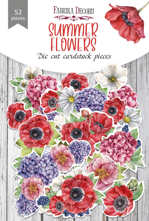 Набор вирубок колекція Summer flowers 52 шт, Фабрика Декору