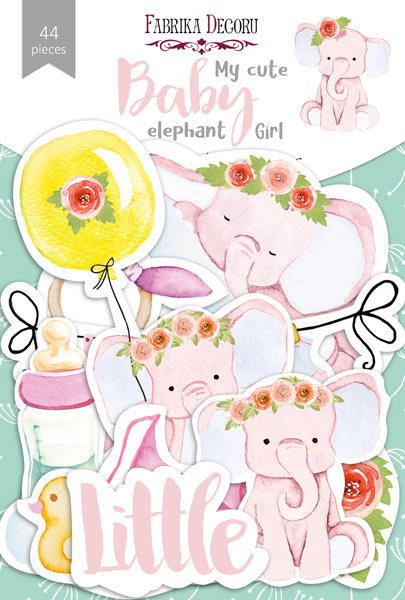 Набір вирубування, My cute Baby elephant girl, 44 шт, Фабрика Декору