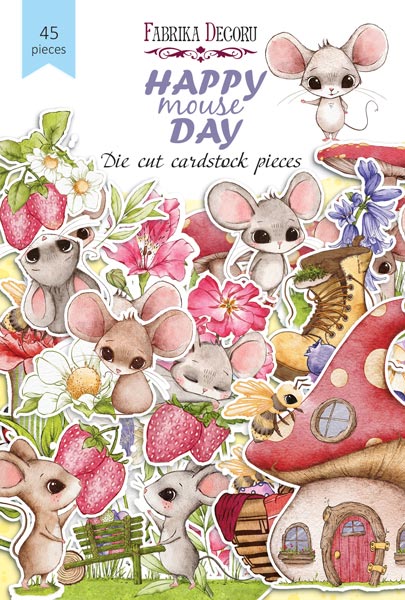 Набор высечек, коллекция Happy mouse day 45 шт, Фабрика Декора