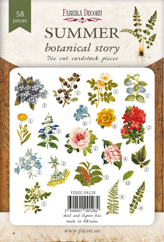 Набір висічок, колекція Summer botanical story, 58 шт, Фабрика Декору