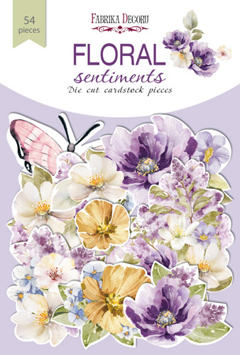 Набор высечек, коллекция Floral Sentiments, 54 шт, Фабрика Декору