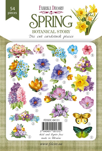 Набір вирубування, Spring botanical story, 54 шт, Фабрика Декору
