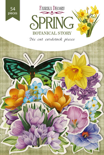 Набір вирубування, Spring botanical story, 54 шт, Фабрика Декору