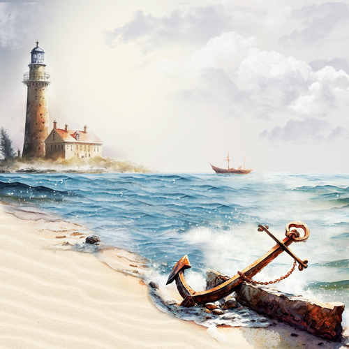 Набор двусторонней скрапбумаги Sea of dreams 20х20см, 10 листов, Фабрика Декора