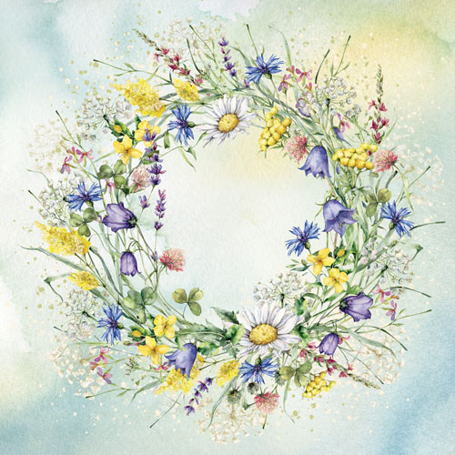 Набор двусторонней скрапбумаги Summer Meadow 20x20см, 10 листов, Фабрика Декора
