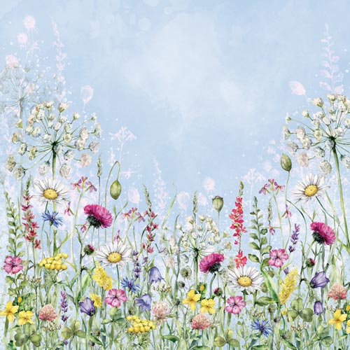Набор двусторонней скрапбумаги Summer Meadow 20x20см, 10 листов, Фабрика Декора