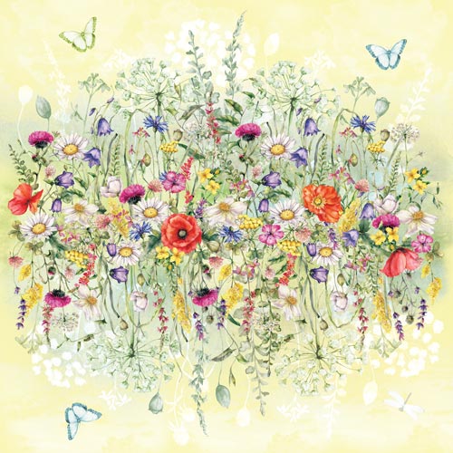 Набор двусторонней скрапбумаги Summer Meadow 20x20см, 10 листов, Фабрика Декора