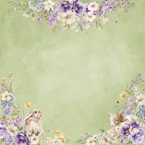 Набір скраппаперу Floral sentiments 20х20 см, Фабрика Декору