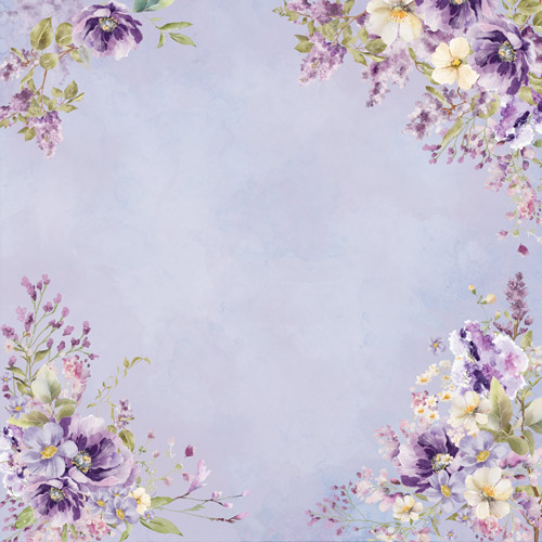 Набір скраппаперу Floral sentiments 20х20 см, Фабрика Декору