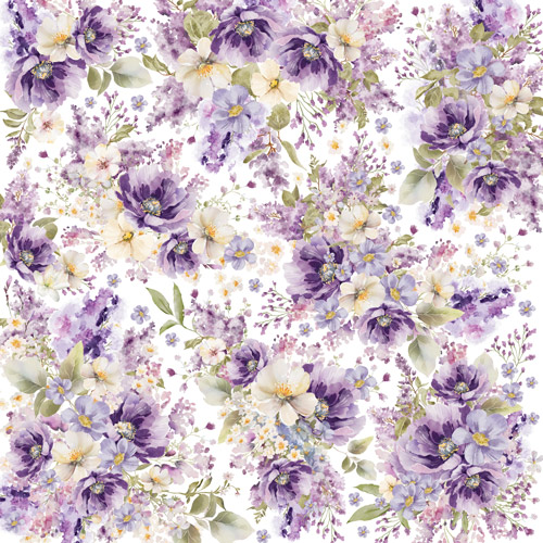 Набір скраппаперу Floral sentiments 20х20 см, Фабрика Декору
