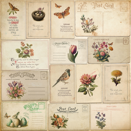 Набір скраппаперу Spring botanical story 20х20 см, Фабрика Декору