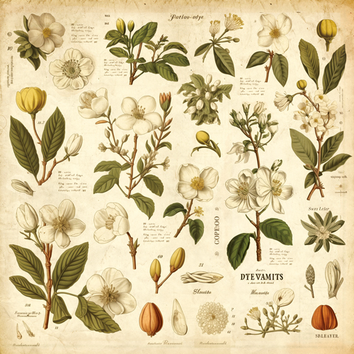 Набір скраппаперу Spring botanical story 20х20 см, Фабрика Декору