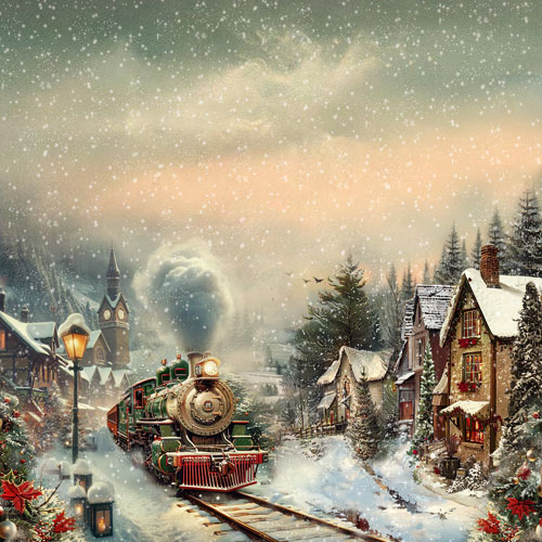 Набір двостороннього паперу для скрапбукінгу Nostalgic Christmas 30,5x30,5 см 10 аркушів, Фабрика Декору