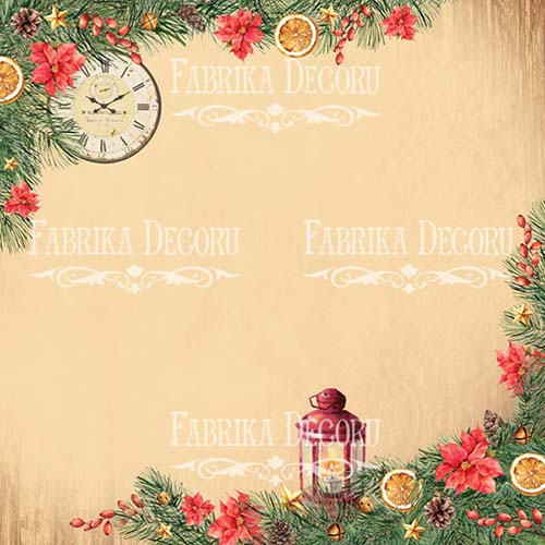 Набір скраппаперу Our warm christmas 20x20 см 10 аркушів, Фабрика Декору
