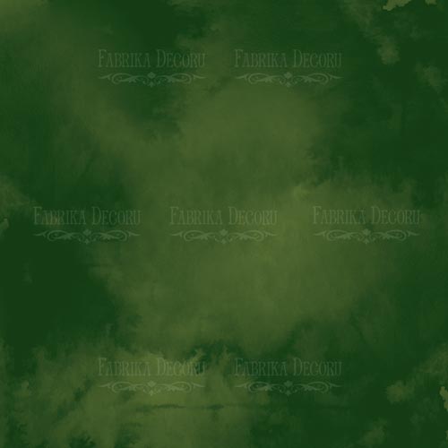 Аркуш двостороннього паперу для скрапбукінгу, Green aquarelle & Bright green  #42-06, 30,5х30,5 см, Фабрика декору