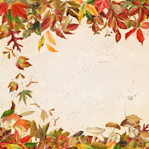 Лист двусторонней бумаги Autumn botanical diary #58-02 30,5х30,5 см, Фабрика Декору