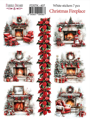 Набор наклеек (стикеров) Nostalgic Christmas #407, Фабрика Декора