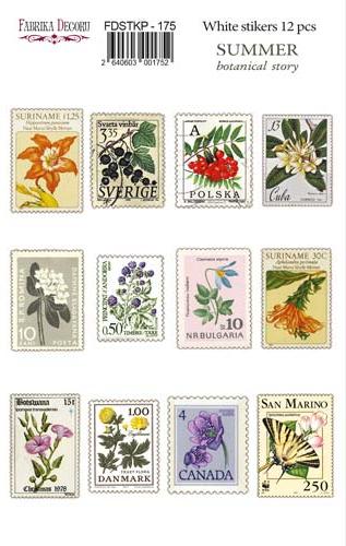 Набор наклеек для планеров Summer Botanical Story, FDSTKP-175, Фабрика Декору