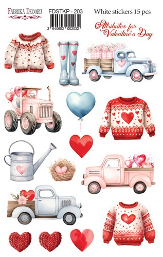 Набор наклеек для планеров Attributes for Valentine's Day, FDSTKP-203, Фабрика Декору