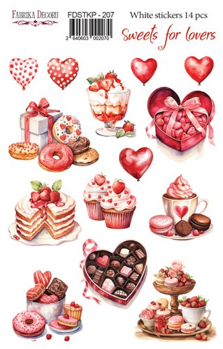 Набір наклейок для планерів Sweets for Lovers, #207, Фабрика Декору