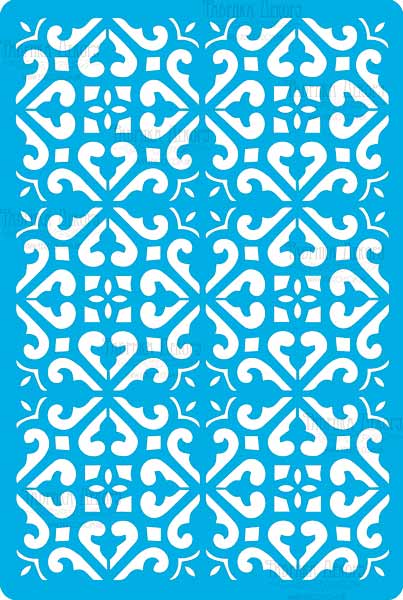 Трафарет багаторазовий 15x20см Візантичний фоновий стиль міні #319, Фабрика Декору