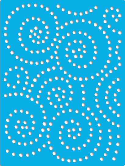 Трафарет багаторазовий, 15 см x 20 см, Завитки дотси, #450, Фабрика Декору