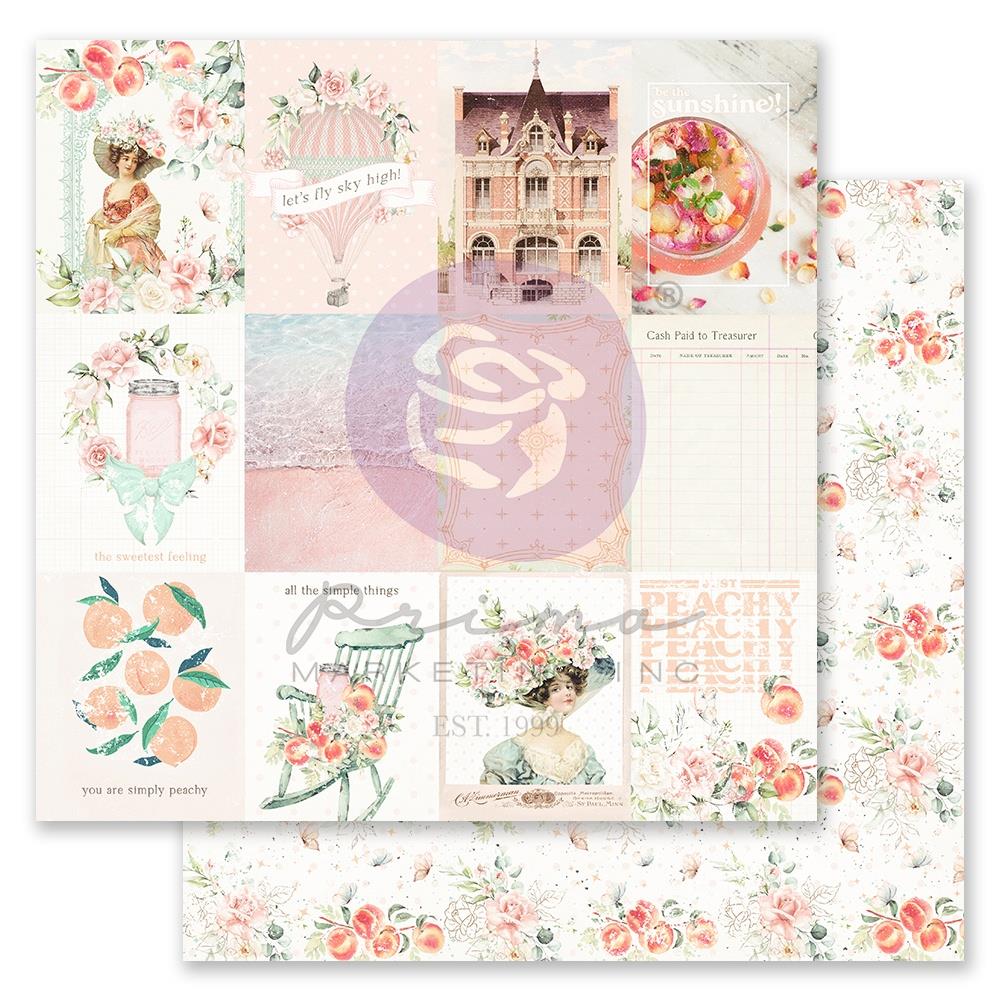 Скрапбумага Apricot Dreaming - Peach tea, 30х30 см, Prima