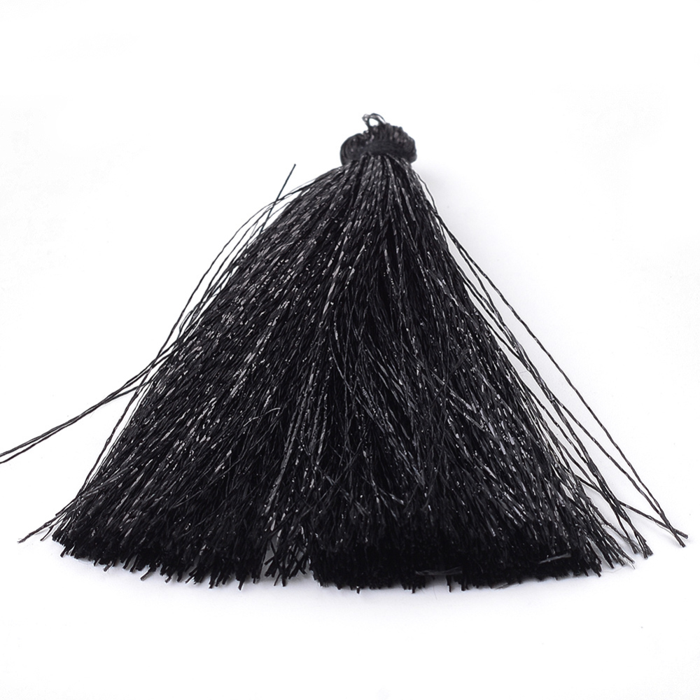 Кисточка декоративная, черный, 70 мм